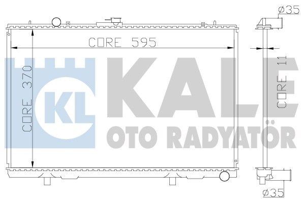 KALE OTO RADYATÖR Radiators, Motora dzesēšanas sistēma 362200